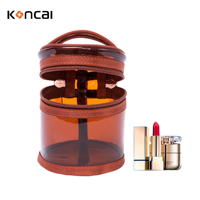 KONCAI Sac de voyage étanche pour rouge à lèvres avec pochette à fermeture éclair sur mesure en PVC exquise pour le stockage des cosmétiques