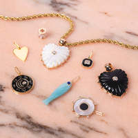 Collier vintage en acier inoxydable avec pendentif cœur rond poisson nautique pour femme, goutte d'huile du zodiaque, nouveau produit européen américain
