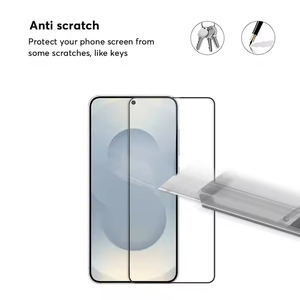 2025 nouveau <span class=keywords><strong>Mode</strong></span> 2/4 pièces HD bord noir verre trempé pour Samsung Galaxy S25 bord protecteur d'écran colle complète <span class=keywords><strong>Film</strong></span> de couverture complète - Product Image 2