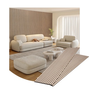 Panneaux acoustiques en <span class=keywords><strong>bois</strong></span> à lattes, design européen, finition <span class=keywords><strong>bois</strong></span>, insonorisés pour mur de salon - Product Image 1