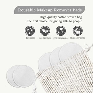 I tamponi per la rimozione del trucco in cotone riutilizzabili rimuovono il trucco facilmente Eco Friendly per rimuovere il trucco ipoallergenico per tutti i tipi di pelle - Product Image 6
