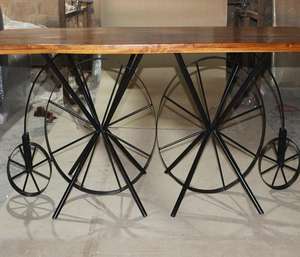 โต๊ะร้านอาหารไม้จริงเหล็กดัด ดีไซน์ทันสมัยไม่ซ้ำใคร สำหรับใช้ในห้องรับประทานอาหาร ห้องครัว โรงแรม ห้องนั่งเล่น ห้องนอน - Product Image 1