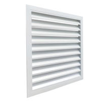 Persienne étanche à la pluie de diffuseur carré en alliage d'aluminium personnalisable adaptée à une utilisation intérieure et extérieure.