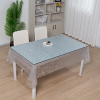 Nappe en vinyle gaufré transparent RNPT, imperméable, en PVC, protection pour table à manger, couverture décorative pour meubles de maison