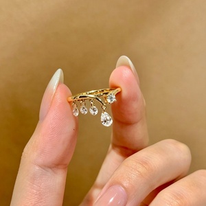 Anillo de Borla Xinfly de Oro Sólido de 18K con Diamante Cultivado en Laboratorio, Perforado con Láser, Colgante, Joyería Móvil AU750, Precio de Fábrica para Fiestas - Product Image 3
