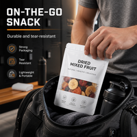 Sachet Doypack Biodégradable Personnalisé Imprimé Qualité Alimentaire avec Fenêtre Transparente pour Emballage de Snacks, Noix et Fruits Secs – Vente en Gros