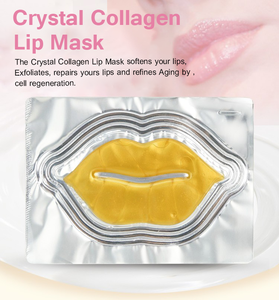 Masque pour les lèvres en or 24 carats Soin des lèvres Gel doré ou rose Masque pour les lèvres bio au collagène hydratant et endormi - Product Image 2