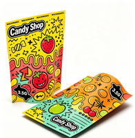 Sachets d'emballage personnalisés en Mylar pour bonbons gélifiés, pochettes verticales en plastique pour aliments