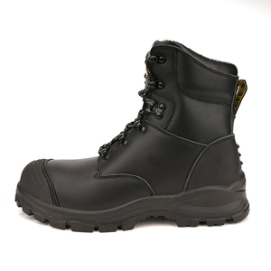 DFAK245 <b>Black</b> Leather <b>Work</b> <b>Boots</b> Waterproof Anti‑Slip Safety Footwear Outdoor Working Field Shoes - Product Image 4