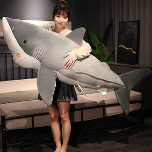 Peluche Gigante Squalo Megalodon Simulato, Cuscino Morbido per Bambini, Bambola da Abbraccio, Regalo a Tema Oceano, Vendita all'Ingrosso - Product Image 2