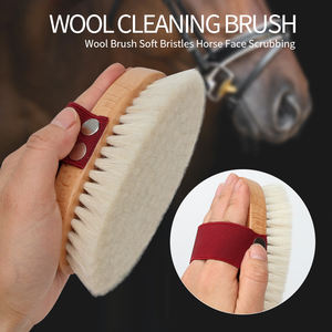 Équipement d'équitation coloré tête de <span class=keywords><strong>brosse</strong></span> de dépoussiérage outil de nettoyage de poussière Kit de toilettage de cheval nettoyage accessoires de fournitures équestres - Product Image 4