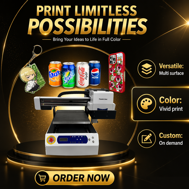 A2 Spot UV Inkjet Printer with XP600 Print Head for Leather and Tube Printing for Plywood Wood Acrylic
