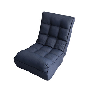 Single <b>Recliner</b> <b>Chair</b> Deep Blue Velvet <b>Fabric</b> Bedroom Lounge Sofa Seat Comfortable Relaxing Design - Product Image 3