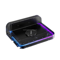 Support mural vertical en métal ABS AL-P5203 avec éclairage RGB pour console de jeu PS5/Slim/Pro, base de rangement et autres accessoires de jeu