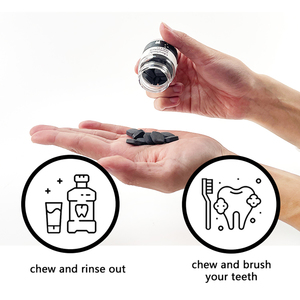 <span class=keywords><strong>Dentifricio</strong></span> Solido OEM da Viaggio, Compresse Masticabili al Carbone e Menta per lo Sbiancamento dei Denti, 30/60 Pezzi Senza Plastica - Product Image 2