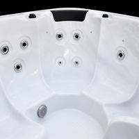 Bain à remous compact Sunrans autoportant avec 20 jets et chauffage de 1,5 kW pour baignoire et spa extérieur