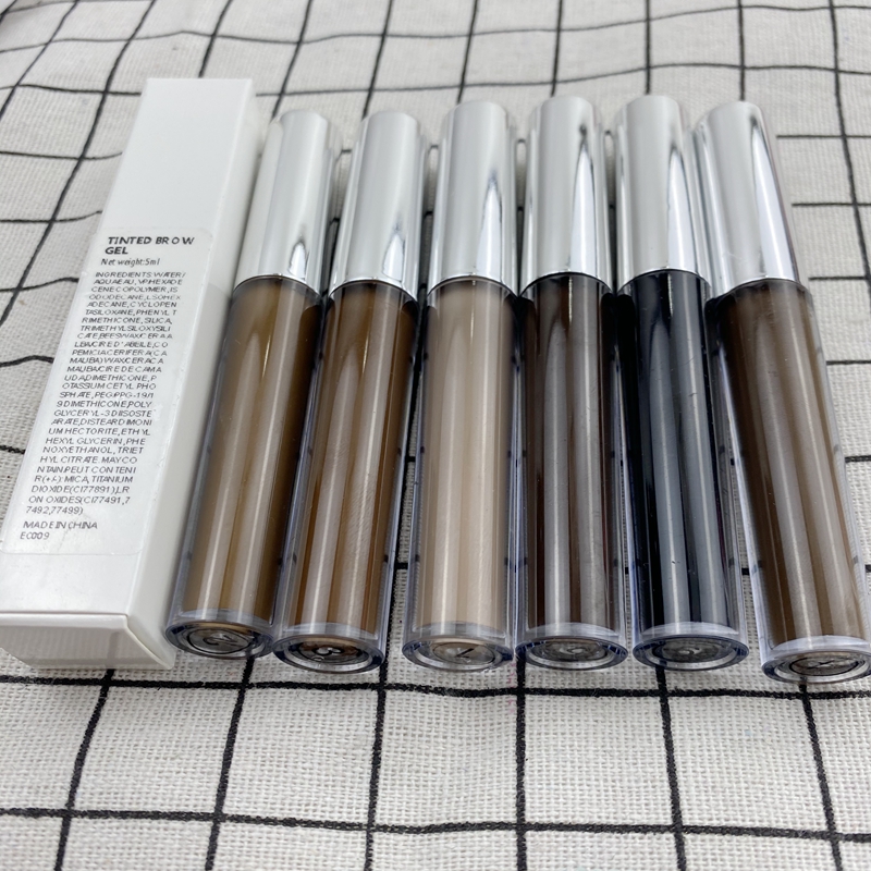 New design styling eyebrow gel tinted with color private label dye eye brow glue with brush