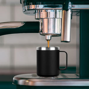 แก้วกาแฟแบบพกพา สแตนเลสสตีล ขนาด 12, 14, 16, 24 ออนซ์  ผนังสองชั้น เก็บอุณหภูมิได้ พร้อมฝาปิดและหูจับโลหะ  รับสกรีนโลโก้ - Product Image 6