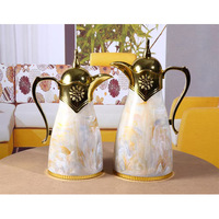 Lujo 1L árabe termo térmico europeo cafetera vidrio interior pato facturado tetera agua té vacío plástico 800ml para fiestas