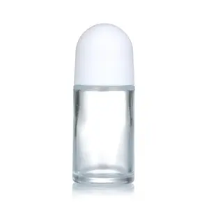 Cosmetic deodorant empty bottle 30 ml attar big 30ml 50ml plastic roll on ball bottles packaging