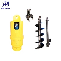 Tarière hydraulique WEIXIANG WXEA3500 pour excavatrice de 2,5 à 4,5 tonnes – Foreuse de terre durable pour projets de clôtures
