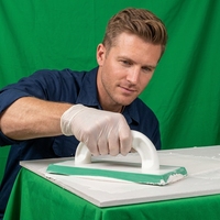 Éponge à plâtrer en mousse de haute qualité avec manche en plastique vert, pour une finition excellente