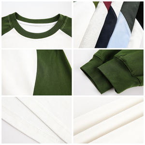 เสื้อสเวตเตอร์คอกลมแขนยาวแบบสวมหัวลำลองทรงโอเวอร์ไซส์ผ้าฝ้าย100% 285gsm ออกแบบโลโก้ได้ตามต้องการ TKAN422 - Product Image 4