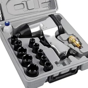 312N.m 1/2 Adjustable Forward Reverse Multi-functional Repair Hexagonal Sleeve Cordless Pneumatic Air Impact Wrench Set