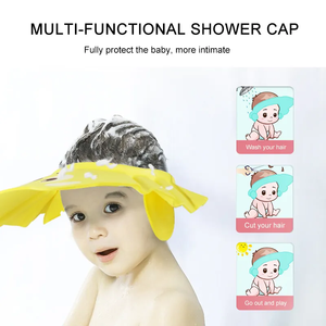 Chapeau de douche imperméable EVa de dessin animé avec protecteur d'oreille pour les produits de bain de cheveux de lavage de bébé d'enfants - Product Image 4
