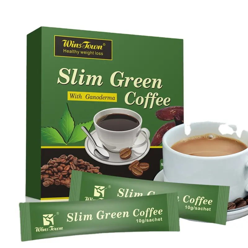 Aanpassen Slanke Groene Koffie Natuurlijke Kruiden Dieet Controle Poeder Instant Gewichtsverlies Ganoderma Koffie Afslanken