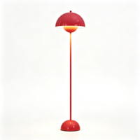 Lampe sur pied moderne en forme de champignon rouge, abat-jour en métal à double couche, style rétro, pour salon, chambre à coucher, hôtel, décoration