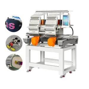 FUWEI two heads multi needles automatic computerized embroidery machine for pet supplies