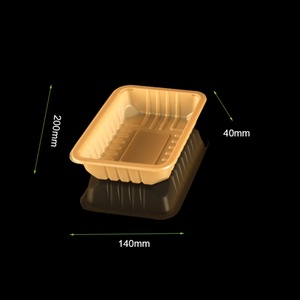 Barquette en plastique PP de qualité alimentaire, jetable, personnalisée, dorée, pour supermarché, pour œufs, fruits, viande, légumes, poisson, plats - Product Image 6