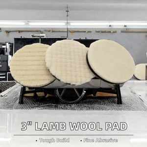 แผ่นขัดขนสัตว์แผ่นขัดรถยนต์พร้อมตะขอและห่วงที่ขัดละเอียดเข้ากันได้กับเครื่องขัดมุมสำหรับตัวรถ - Product Image 5