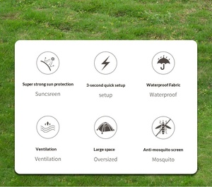 <span class=keywords><strong>Tente</strong></span> pliante automatique robuste et portable en Oxford, imperméable quatre saisons, pour 3-4 personnes, idéale pour le camping, les pique-niques et les activités familiales en extérieur - Product Image 6