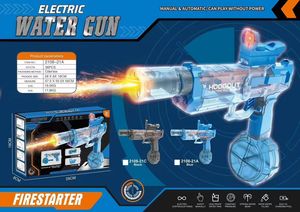 Potente ad alta pressione pistola ad acqua a lungo raggio di grande capacità elettrica automatica pistola ad acqua interattiva luce-up giocattoli