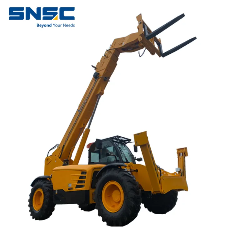 4 WD 7Ton Truck Diesel Telehandler Forklift with Cummins Engine Core Components Advertising Company