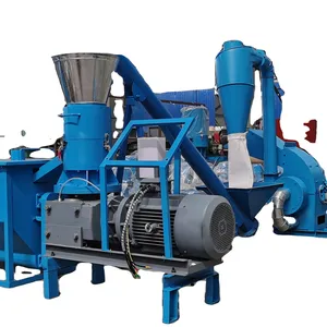 CE approve 500kg Per Hour wood Pellet Mill Making Machinery wood fuel Pellet Processing line for small business