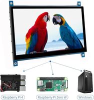 7-Zoll-Display-Monitor, 1024 x 600 IPS-Bildschirm, kapazitiver Touchscreen, 60 Hz Bildwiederholfrequenz, 14 ms Reaktionszeit – tragbarer HD-Monitor für