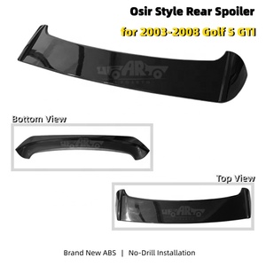 Ailerons arrière de type OSIR en fibre de carbone pour VW Golf <span class=keywords><strong>5</strong></span> MK5 GTI 03-08, aspect carbone d'usine, aileron de toit arrière, aileron de coffre. - Product Image 3