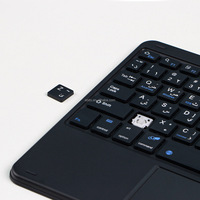 Keyboard Bluetooth Nirkabel dengan Touchpad RGB Backlit USB-C untuk Semua Sistem Tablet PC