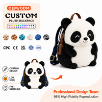 Sac à dos en peluche personnalisé, design 3D, jouets en peluche de dessin animé, sac à dos en peluche