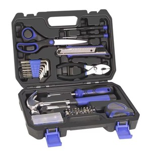 Kit d'outils <span class=keywords><strong>de</strong></span> base pour réparations domestiques avec boîte <span class=keywords><strong>de</strong></span> rangement, petit coffret <span class=keywords><strong>de</strong></span> démarrage pour propriétaires et étudiants - Product Image 1