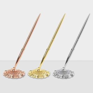 Luxury Metal Desk <b>Pen</b> Promotional Ballpen Wholesale Ballpoint <b>Pen</b> Slim Signature <b>Pens</b> with Custom logo Suitable for Bank Counter - Product Image 2