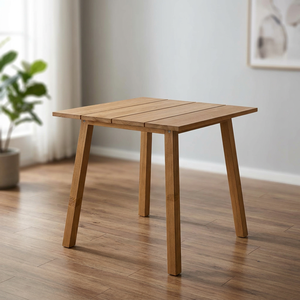 Modern Eco-Friendly Durable Waterproof Wooden <b>Square</b> Dining <b>Table</b> <b>with</b> Solid Wood Legs 4-Seater Minimalist Design for Home Use - Product Image 3