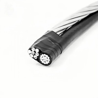 Cable Triplex 2 Neutro, Conductor de Aluminio 2AWG, Forrado Trenzado ACSR, Baja Tensión, Aislamiento XLPE/PVC, Uso Industrial y para Computadoras