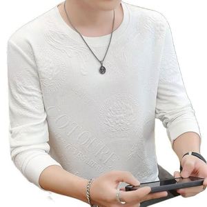 Pull-over classique en viscose doublé polaire pour homme, col jacquard, coupe ample, couleur unie, collection automne-hiver, style décontracté junior - Product Image 5