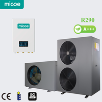 Chauffe-eau à pompe à chaleur monobloc DC Inverter Micoe R290 A+++ pour le chauffage et la climatisation domestiques
