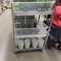 Rak beberapa rak bahan baja untuk pembibitan tanaman Denmark rak pot bunga besi