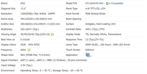 15.6 इंच पैनल NT156WHM-N44 N156BGA-EA3 b156xtn08.1 b156xtn08.0 NT156WHM-N49 1366*768 60hz ddlp/30पिन लैपटॉप स्क्रीन नया ए + - Product Image 5